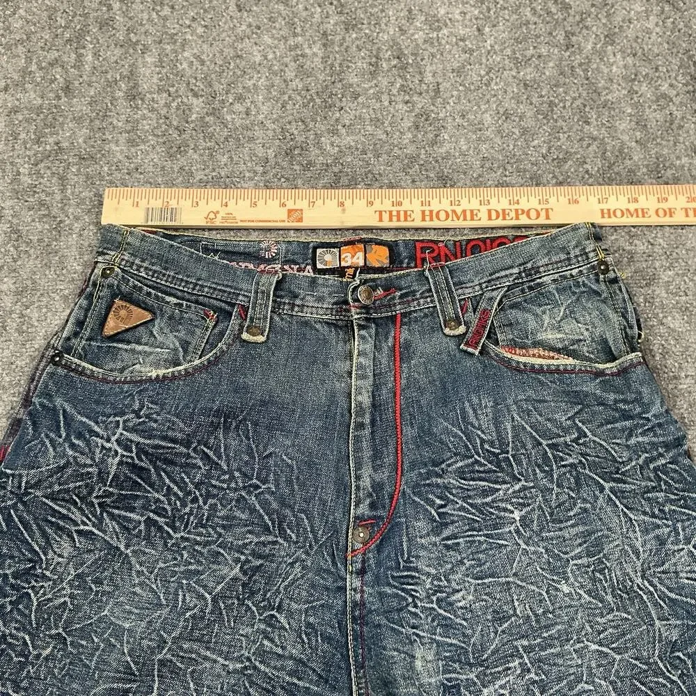 Akademiks Y2K Hip Hop Baggy Skate Denim Men’s Size 34